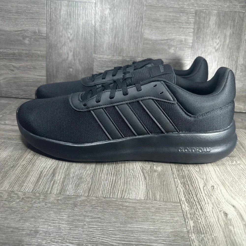 Adidas Lite Racer 4.0 Sneaker Mens 12 Black Cloudfoam Running Shoes NEW IE6132